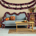 Riceshoot Metallic Tinsel Garland 131.23ft Black Orange Purple Retro Color by Deal US