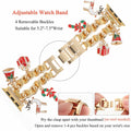 REALSIGN Metal Apple Watch Band Cuban Chain Christmas Bell Gold 42-45mm by Deal US