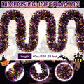 Riceshoot Metallic Tinsel Garland 131.23ft Black Orange Purple Retro Color by Deal US