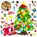 EMPOF Felt Christmas Tree 3.3ft DIY Set with Snowflake Lights & 32 Ornaments by Deal US