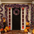 Riceshoot Metallic Tinsel Garland 131.23ft Black Orange Purple Retro Color by Deal US
