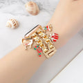 REALSIGN Metal Apple Watch Band Cuban Chain Christmas Bell Gold 42-45mm by Deal US