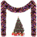 Riceshoot Metallic Tinsel Garland 131.23ft Black Orange Purple Retro Color by Deal US