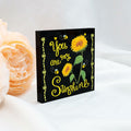 Crizaor You Are My Sunshine Inspirational Acrylic Keychain Black by Deal US