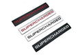 ChezMax 2Pcs 3D Raised Supercharged Car Emblem Badge Sticker Silver Red by Deal US