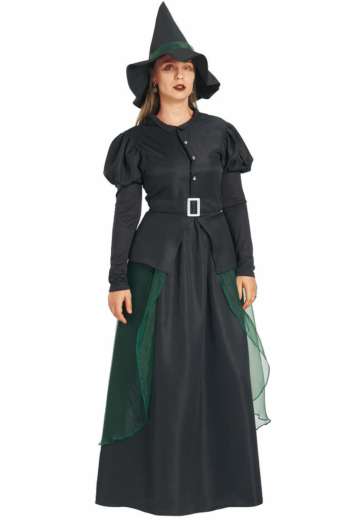 IKALI Women Gothic Witch Costume Black Halloween Hat Size 8-10 by Deal US