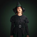 IKALI Women Gothic Witch Costume Black Halloween Hat Size 8-10 by Deal US