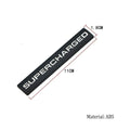 ChezMax 2Pcs 3D Raised Supercharged Car Emblem Badge Sticker Silver Red by Deal US