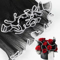 CCINEE 4.37 Yards Black Pearl Wrinkled Flower Wrapping Mesh Paper Wedding by Deal US