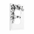 sptvan Black Flower Butterfly 1 Gang Duplex Wall Plate Outlet Cover 5x3 IN by Deal US