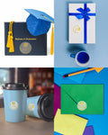 Lollutdotu 100PCS Graduation Stickers Class of 2025 Gold Foil Seals 1.6 inch by Deal US