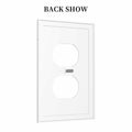 sptvan Black Flower Butterfly 1 Gang Duplex Wall Plate Outlet Cover 5x3 IN by Deal US