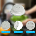 ICEICE Microwave Splatter Cover BPA-Free Vented Lid with Gloves Grey 1Pc by Deal US