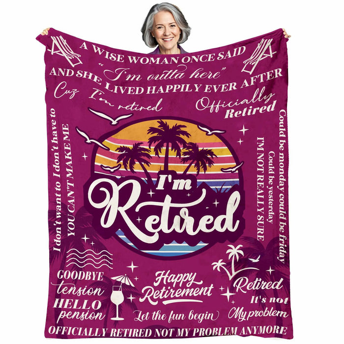 HEIFAM Retirement Blanket 60x80 for Women Nurse Friend 2025 by Deal US