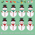 PEACELOVER DIY Felt Christmas Snowman Game Set 3.2ft White 36 Ornaments by Deal US