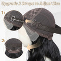 BUPPLER 18 Inch Medium Wavy Synthetic Wig Middle Part Light Brown by Deal US
