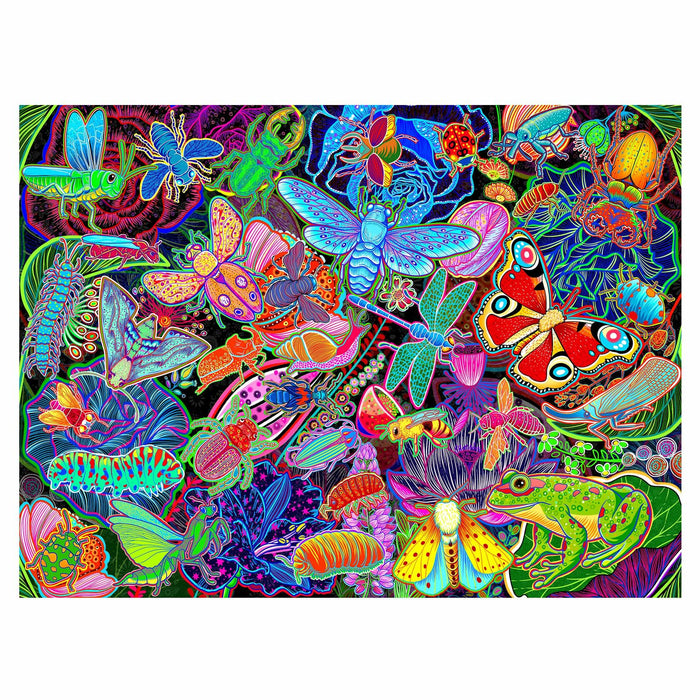 Graphinee 1000pcs Insects Garden Jigsaw Puzzle Colorful Family Game by Deal US