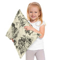 Zaueky Old Village Cotton Linen Pillow Case Black White 18x18 Inch by Deal US