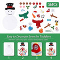 PEACELOVER DIY Felt Christmas Snowman Game Set 3.2ft White 36 Ornaments by Deal US