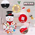 PEACELOVER DIY Felt Christmas Snowman Game Set 3.2ft White 36 Ornaments by Deal US