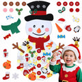 PEACELOVER DIY Felt Christmas Snowman Game Set 3.2ft White 36 Ornaments by Deal US
