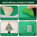TOBEHIGHER 3Ft DIY Felt Christmas Tree with 29 Ornaments&String Light Snow Edge by Deal US