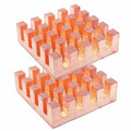 Haojiaho Pure Copper HeatSink 0.59x0.59x0.24in Adhesive Tape 2PCS Copper by Deal US