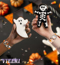 Vieeki Halloween Pumpkin Silicone Watch Band Samsung Galaxy 40-46mm Pink 20mm by Deal US