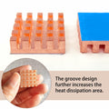 Haojiaho Pure Copper HeatSink 0.59x0.59x0.24in Adhesive Tape 2PCS Copper by Deal US