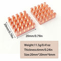 Haojiaho Pure Copper HeatSink 0.59x0.59x0.24in Adhesive Tape 2PCS Copper by Deal US