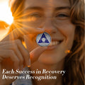 Recovery Triangle 56 Year Sobriety Coin Silver NA AA Medallion by Deal US