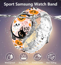 Vieeki Halloween Pumpkin Silicone Watch Band Samsung Galaxy 40-46mm Pink 20mm by Deal US