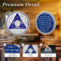 Recovery Triangle 56 Year Sobriety Coin Silver NA AA Medallion by Deal US