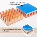 Haojiaho Pure Copper HeatSink 0.59x0.59x0.24in Adhesive Tape 2PCS Copper by Deal US