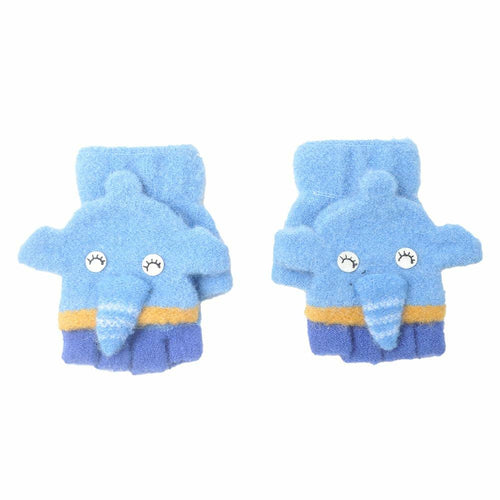 CNGYNI Toddler Cartoon Knitted Convertible Gloves Mittens Cover Sky Blue 1-3Y by Deal US