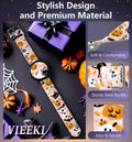 Vieeki Halloween Pumpkin Silicone Watch Band Samsung Galaxy 40-46mm Pink 20mm by Deal US
