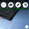 GW WUNDERGOODS Microfiber Towels Car Detail 1400 GSM Gray 20x24 by Deal US