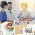 Motiskyy 50Sets Christmas Physical Therapy Thank You Cards w/ Envelopes Stickers by Deal US