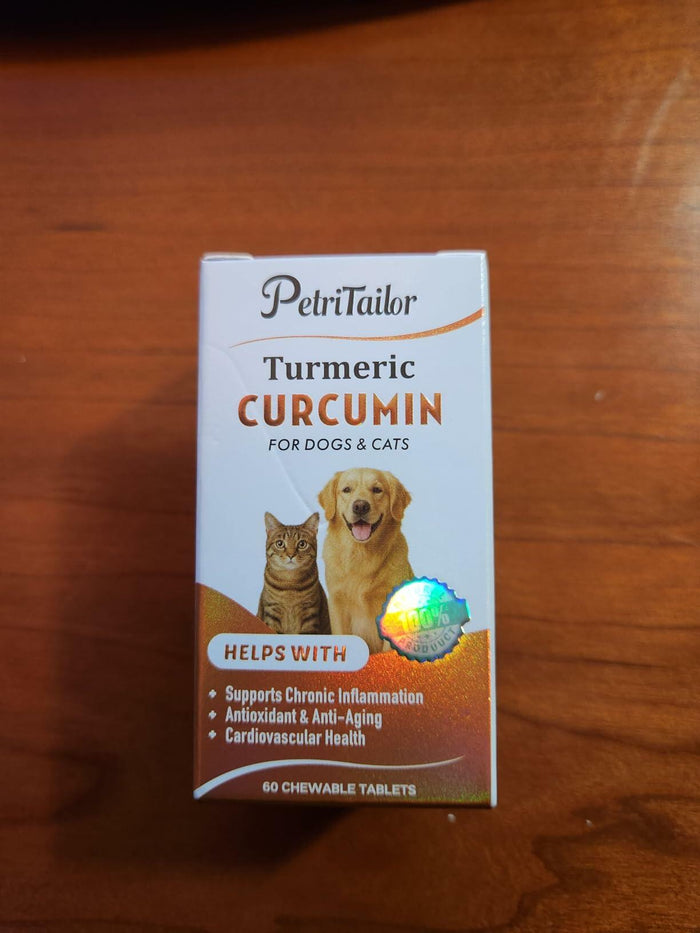 PetriTailor Turmeric Curcumin Dog Supplement Hip & Joint Support 60 Tablets by Deal US