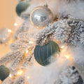 KI Store Velvet Christmas Balls Lux Gray 25pcs Flocked Xmas Tree Decor by Deal US