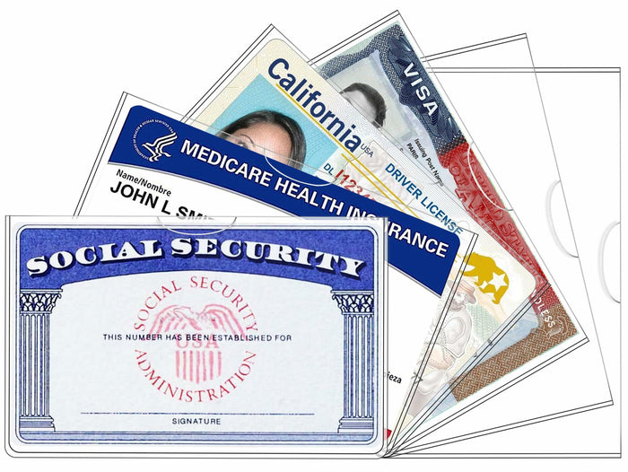 Glsgsb 6 Pack Social Security Card Protectors 24 Mil Clear Waterproof by Deal US