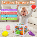 Qirptey Montessori Baby Toys Infant Pull String Stacking Cups Multicolor by Deal US