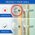 RIZZZ Door Stoppers for Wall 4 Pack 3.15" White Silicone Bumpers by Deal US