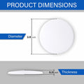 RIZZZ Door Stoppers for Wall 4 Pack 3.15" White Silicone Bumpers by Deal US