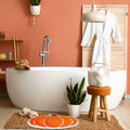 Haull 6 Pc Thanksgiving Bathroom Rugs Autumn Pumpkin Orange 16x16 Inch by Deal US