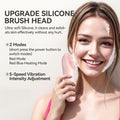 ZEXIYP Silicone Face Scrubber Electric Waterproof Brush 5 Strength Pink by Deal US