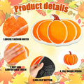 Haull 6 Pc Thanksgiving Bathroom Rugs Autumn Pumpkin Orange 16x16 Inch by Deal US