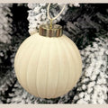 Obgora 15PCS 3.15" Beige Velvet Flocked Christmas Ornaments Balls by Deal US