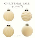 Obgora 15PCS 3.15" Beige Velvet Flocked Christmas Ornaments Balls by Deal US