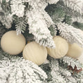 Obgora 15PCS 3.15" Beige Velvet Flocked Christmas Ornaments Balls by Deal US